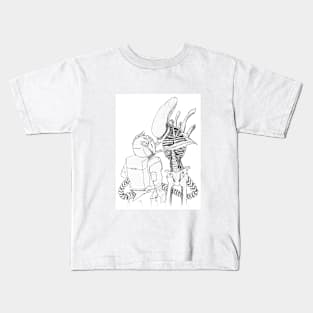 HR GIGER'S ALIEN XENOMORPH (MONO) Kids T-Shirt